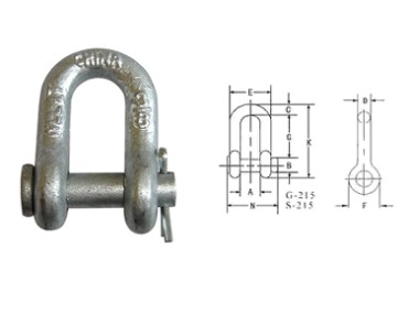 Shackle-G215 US OKRUHOVÝ ČEP REŤAZOVÝ SHACKLE